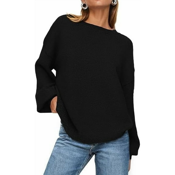 PRETTYGARDEN Women's Winter Sweaters Casual Crew Neck Long Sleeve Pullover Ribbed Knit Loose Fit Sweater Tops