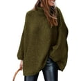 thumbnail image 1 of PRETTYGARDEN Women's Winter Turtleneck Oversized Sweaters Long Sleeve Chunky Knit Slouchy Pullover Sweater Tops, 1 of 7