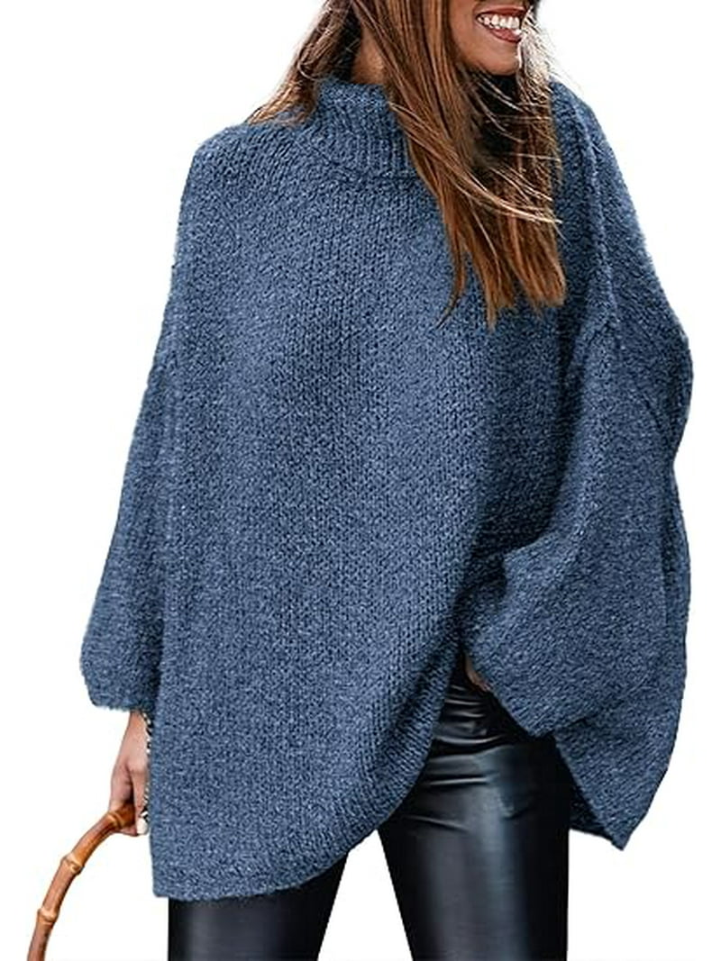 PRETTYGARDEN Women's Winter Turtleneck Oversized Sweaters Long