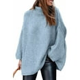 thumbnail image 1 of PRETTYGARDEN Women's Winter Turtleneck Oversized Sweaters Long Sleeve Chunky Knit Slouchy Pullover Sweater Tops, 1 of 7