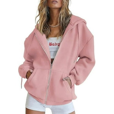 PRETTYGARDEN Women's Zip Up Y2K Hoodies Casual Long Sleeve Track Jackets with Pockets