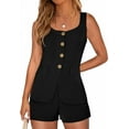 thumbnail image 1 of PRETTYGARDEN Womens 2 Piece Matching Sets Fashion Button Down Suit Vest Tops Shorts Set Spring Business Casual Outfits, 1 of 10