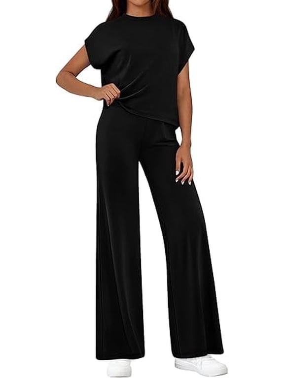 Womens 2 Piece Outfits Casual Cap Sleeve Lounge Set Summer Tracksuits Matching Sets Beach Fashion Travel Clothes
