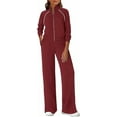 thumbnail image 1 of PRETTYGARDEN Womens 2 Piece Outfits Sweatsuits Fall Full Zip Sweatshirts Workout Pants Matching Lounge Sets Tracksuits, 1 of 8