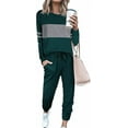 thumbnail image 1 of PRETTYGARDEN Womens 2 Piece Sets Long Sleeve Tops High Waisted Sweatpants Lounge Set Fall Fashion Travel Outfits, 1 of 8
