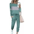 thumbnail image 1 of PRETTYGARDEN Womens 2 Piece Sets Long Sleeve Tops High Waisted Sweatpants Lounge Set Fall Fashion Travel Outfits, 1 of 8