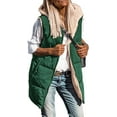 thumbnail image 1 of PRETTYGARDEN Womens 2025 Fall Reversible Vests Sleeveless Fleece Jacket Zip Up Hoodie Pockets Long Warm Winter Coat Outerwear, 1 of 10