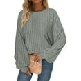 thumbnail image 1 of PRETTYGARDEN Womens Batwing Long Sleeve Shirts Fall Fashion Crewneck Tunic Tops Dressy Casual Loose Fit Lightweight Sweaters, 1 of 8