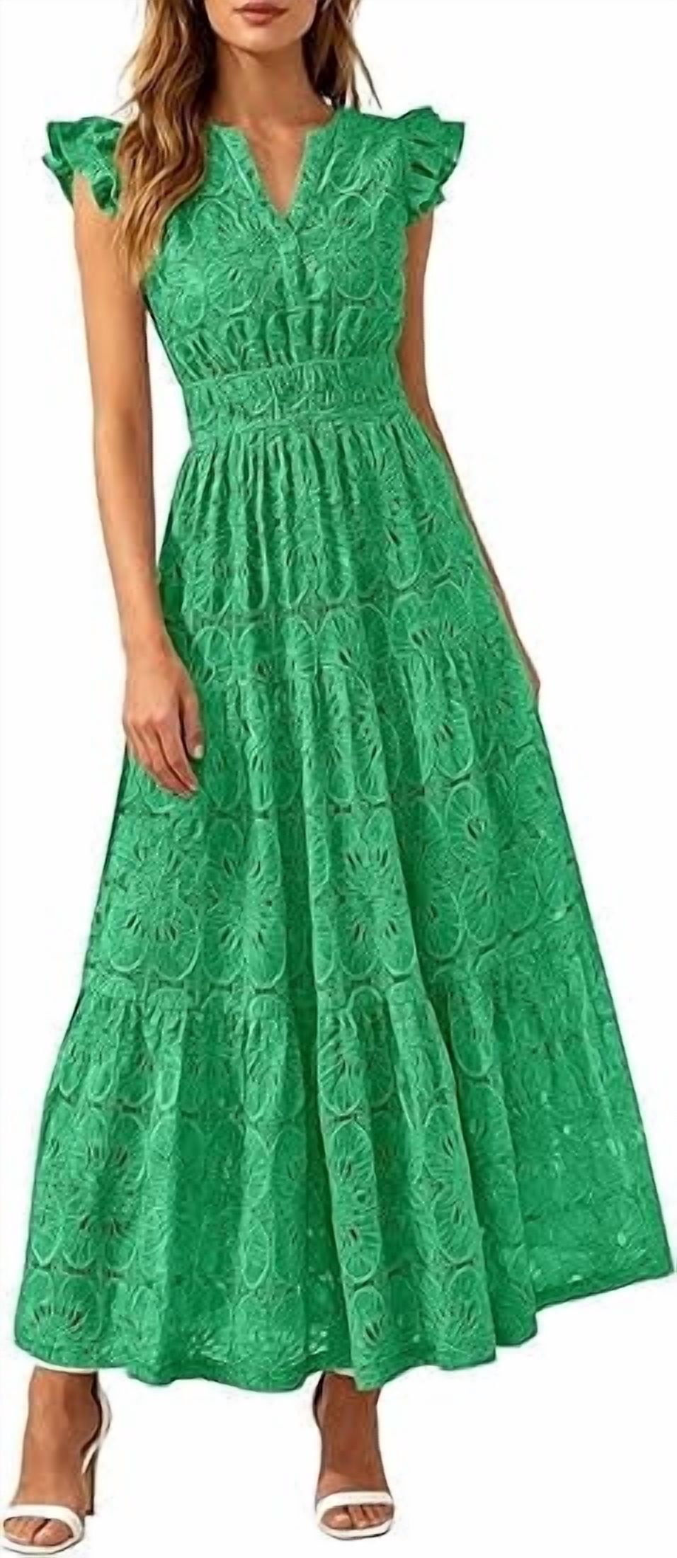 pretty woman lace dress Trendy Pretty Natural Detailed Maxi Dress | Women's Clothing