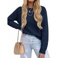 thumbnail image 1 of PRETTYGARDEN Womens Crewneck Fall Sweaters Pullover Tops Soft Stretchy Knit,Raglan Long Sleeve,Ribbed Cuffs,Color Block,Casual Daily Outfits,Office Work Clothes,Winter Layering Wear, 1 of 8
