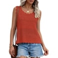 thumbnail image 1 of PRETTYGARDEN Womens Crochet Tank Tops Summer Spring Boho Sleeveless Cute Knit Sweater Vest Trendy Beach Vacation Clothes, 1 of 11