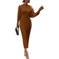 thumbnail image 1 of PRETTYGARDEN Womens Fall 2 Piece Outfits Bodycon Maxi Tank Pullover Sweater Dress and Long Sleeve Cropped Cardigan Knit Sets, 1 of 10