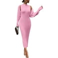 thumbnail image 1 of PRETTYGARDEN Womens Fall 2 Piece Outfits Bodycon Maxi Tank Pullover Sweater Dress and Long Sleeve Cropped Cardigan Knit Sets, 1 of 9