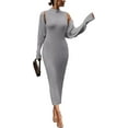 thumbnail image 1 of PRETTYGARDEN Womens Fall 2 Piece Outfits Bodycon Maxi Tank Pullover Sweater Dress and Long Sleeve Cropped Cardigan Knit Sets, 1 of 10
