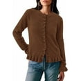 thumbnail image 2 of PRETTYGARDEN Women's Chunky Knit Sweater Vest - Sleeveless Button-Down Cropped Cardigan With Pockets 2 of 10