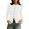 thumbnail image 1 of PRETTYGARDEN Womens Fall Cardigan Sweaters Lightweight Long Sleeve Button up Ribbed Knit Tops Winter Fashion Clothes, 1 of 10