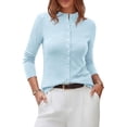 thumbnail image 1 of PRETTYGARDEN Womens Fall Lightweight Knit Cardigan Sweater | Button Down Long Sleeve Crew Neck,Soft Ribbed Knit Slim Fit,Business Casual Going Out Travel Outfits,Fashion Clothing, 1 of 8
