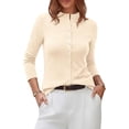 thumbnail image 1 of PRETTYGARDEN Womens Fall Lightweight Knit Cardigan Sweater | Button Down Long Sleeve Crew Neck,Soft Ribbed Knit Slim Fit,Business Casual Going Out Travel Outfits,Fashion Clothing, 1 of 8