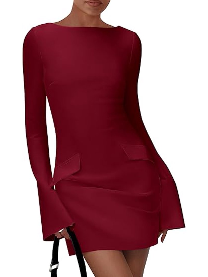 PRETTYGARDEN Womens Fall Long Sleeve Mini Dress Trendy Boat Neck Bodycon Knit A Line Short Party Dresses - Walmart.com PRETTYGARDEN Womens Fall Long Sleeve Mini Dress Trendy Boat Neck Bodycon Knit A Line Short Party Dresses - Walmart.com