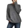 thumbnail image 1 of PRETTYGARDEN Womens Fall Long Sleeve Sweater Crew Neck Fuzzy Loose Fit Chunky Knit Pullover Sweaters Going Out Tops, 1 of 9