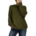 thumbnail image 1 of PRETTYGARDEN Womens Fall Long Sleeve Sweater Crew Neck Fuzzy Loose Fit Chunky Knit Pullover Sweaters Going Out Tops, 1 of 9