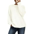 thumbnail image 1 of PRETTYGARDEN Womens Fall Long Sleeve Sweater Crew Neck Fuzzy Loose Fit Chunky Knit Pullover Sweaters Going Out Tops, 1 of 8