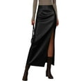 thumbnail image 1 of PRETTYGARDEN Womens Faux Leather Skirt Fall Bodycon High Waisted Slit Dressy Casual Winter Maxi Long Pencil Skirts, 1 of 9