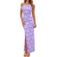 thumbnail image 1 of PRETTYGARDEN Womens Floral One Shoulder Maxi Dress Summer Spring Bodycon Ruched Side Slit Elegant Cocktail Party Dresses, 1 of 10