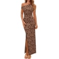 thumbnail image 1 of PRETTYGARDEN Womens Floral One Shoulder Maxi Dress Summer Spring Bodycon Ruched Side Slit Elegant Cocktail Party Dresses, 1 of 10
