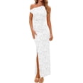 thumbnail image 1 of PRETTYGARDEN Womens Floral One Shoulder Maxi Dress Summer Spring Bodycon Ruched Side Slit Elegant Cocktail Party Dresses, 1 of 10