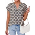 thumbnail image 1 of PRETTYGARDEN Womens Floral Print Short Sleeve Summer Tops Trendy V Neck Loose Boho Shirts Casual Work Blouses, 1 of 10