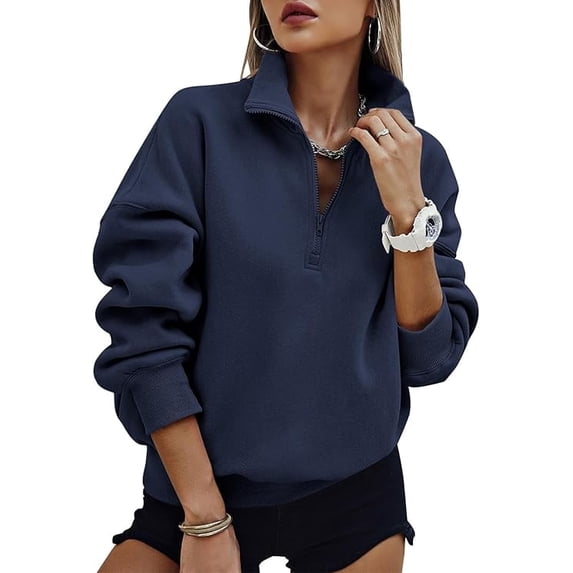 PRETTYGARDEN Womens Half Zip Oversized Sweatshirts Fleece Hoodies Trendy Long Sleeve Pullover Tops Y37k Fall Outfits