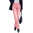 thumbnail image 1 of PRETTYGARDEN Womens Jeans Straight Leg Stretchy High Waist | Classic Rigid Structured Tummy Control Pants with Practical Pockets, Ideal for Business Office, Daily Casual, Back to School, 1 of 9