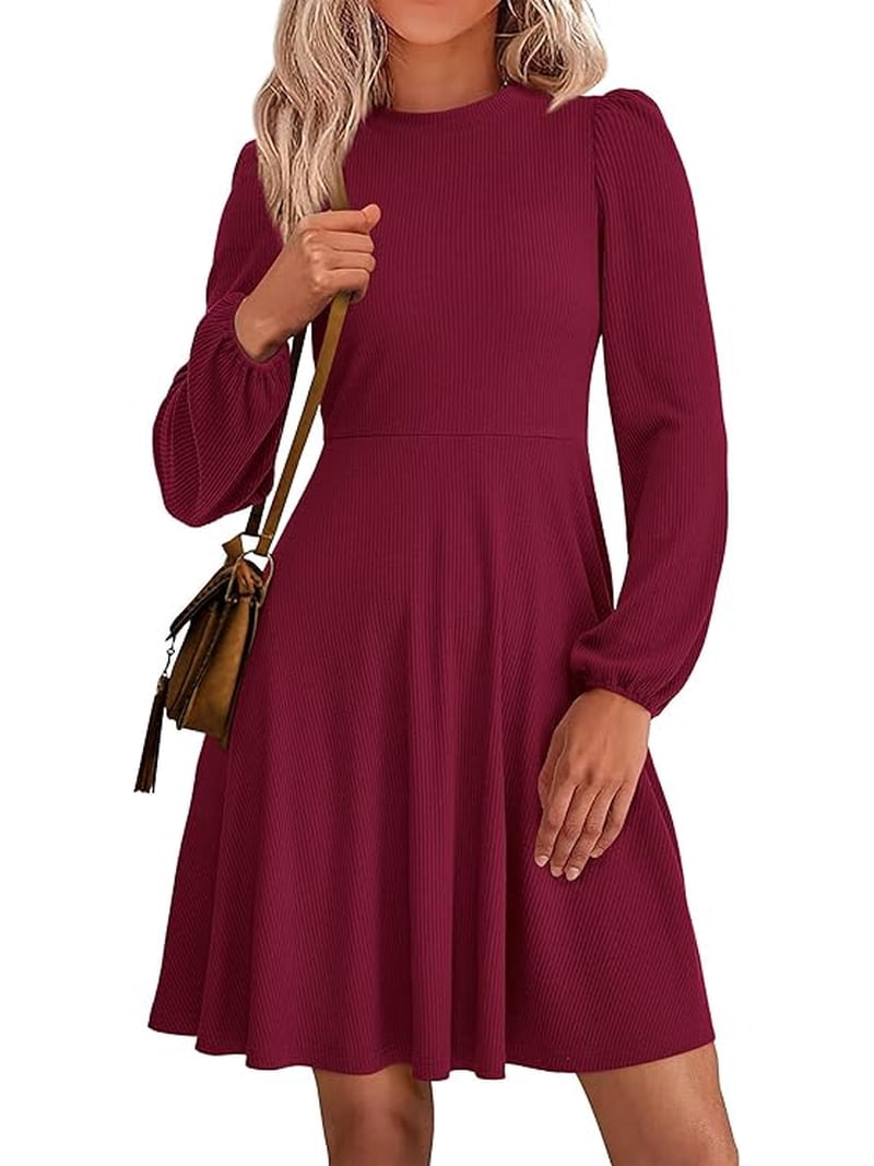 a line mini dress red Sample Cutout Turtleneck A-Line Mini Dress main image 0
