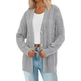 thumbnail image 1 of PRETTYGARDEN Womens Oversized Cable Knit Cardigan Fall Fashion Long Sleeve Open Front Chunky Sweaters Winter Coats, 1 of 10