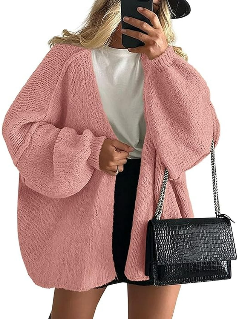 PRETTYGARDEN Womens Oversized Cardigan Sweaters Fall Long Lantern