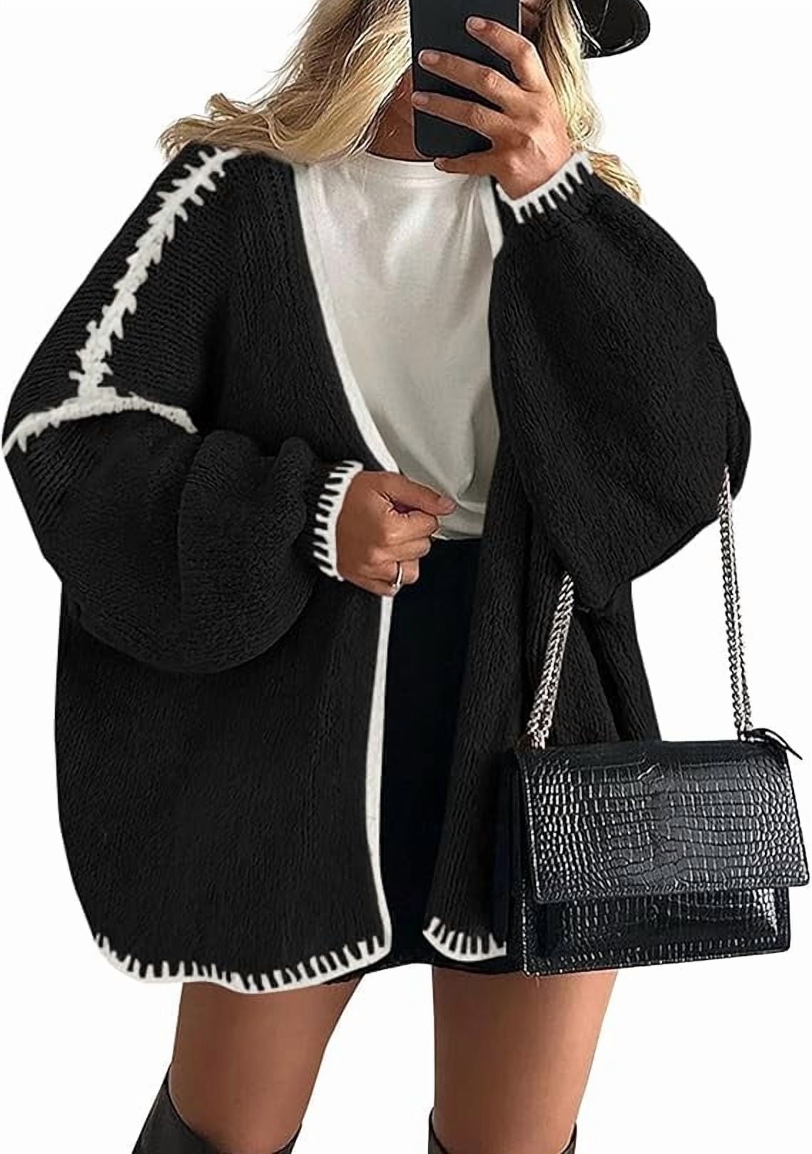 PRETTYGARDEN Womens Oversized Cardigan Sweaters Fall Long Lantern