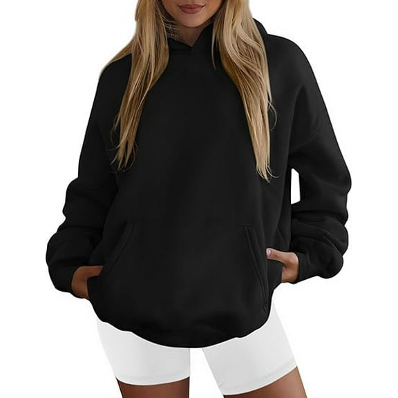 PRETTYGARDEN Womens Oversized Hoodies Fleece Hooded Sweatshirts Long Sleeve Pullover Tops 2025 Fall Outfits Winter Clothes
