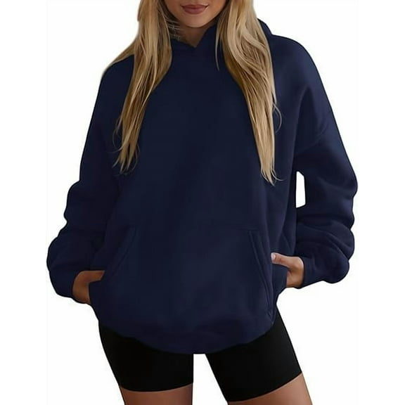 PRETTYGARDEN Womens Oversized Hoodies Fleece Hooded Sweatshirts Long Sleeve Pullover Tops 2025 Fall Outfits Winter Clothes