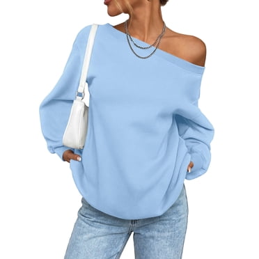 PRETTYGARDEN Womens Off The Shoulder Sweatshirt Loose Fit Slouchy Long Sleeve Tops,Fleece Cropped Sweatshirts,Oversized Pullover,Casual Daily Street Y2K Outfits,Fall Winter Clothes