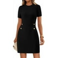 thumbnail image 1 of PRETTYGARDEN Womens Spring Dresses Summer Work Business Casual Bodycon Short Sleeve Sweater Cocktail Sheath Dress, 1 of 7