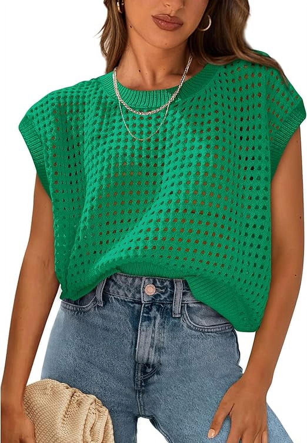 Teepie Women's Summer Tops - Lace Crochet Crewneck Short Sleeve Blouse, Casual & Dressy