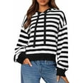 thumbnail image 1 of PRETTYGARDEN Womens Striped Sweaters Fall Pullover Hoodies Y2K Casual Long Sleeve Tops Winter Fashion Clothing, 1 of 8