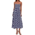 thumbnail image 1 of PRETTYGARDEN Womens Summer Dresses Spring Sleeveless Spaghetti Straps Casual Midi Dress Polka Dot Smocked Beach Sundress, 1 of 10