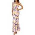 thumbnail image 1 of PRETTYGARDEN Womens Summer One Shoulder Maxi Dress Floral Sleeveless Bodycon Mesh Long Formal Wedding Guest Dresses, 1 of 8