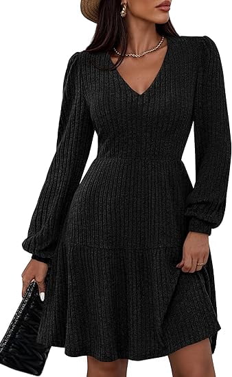 black winter garden mini dress long sleeves Black Winter Garden Mini Dress Long Sleeves  FARM Rio