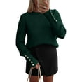 thumbnail image 1 of PRETTYGARDEN Womens Sweaters Fall Fashion Casual Crewneck Pullover Button Long Sleeve Cute Knit Tops Winter Clothes, 1 of 10