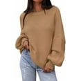 thumbnail image 1 of PRETTYGARDEN Womens Sweaters Fall Lantern Long Sleeve Oversized Sweater Casual Crewneck Chunky Knit Ribbed Pullover Tops, 1 of 9