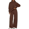 thumbnail image 1 of PRETTYGARDEN Womens Sweatsuits 2 Piece Set Casual Winter Long Sleeve Hoodie Loose Wide Leg Sweatpants Fall Tracksuit, 1 of 8