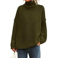 thumbnail image 1 of PRETTYGARDEN Womens Turtleneck Long Sleeve Sweater Fall Trendy Loose Fit Knit Tops Oversized Pullover Sweaters, 1 of 10
